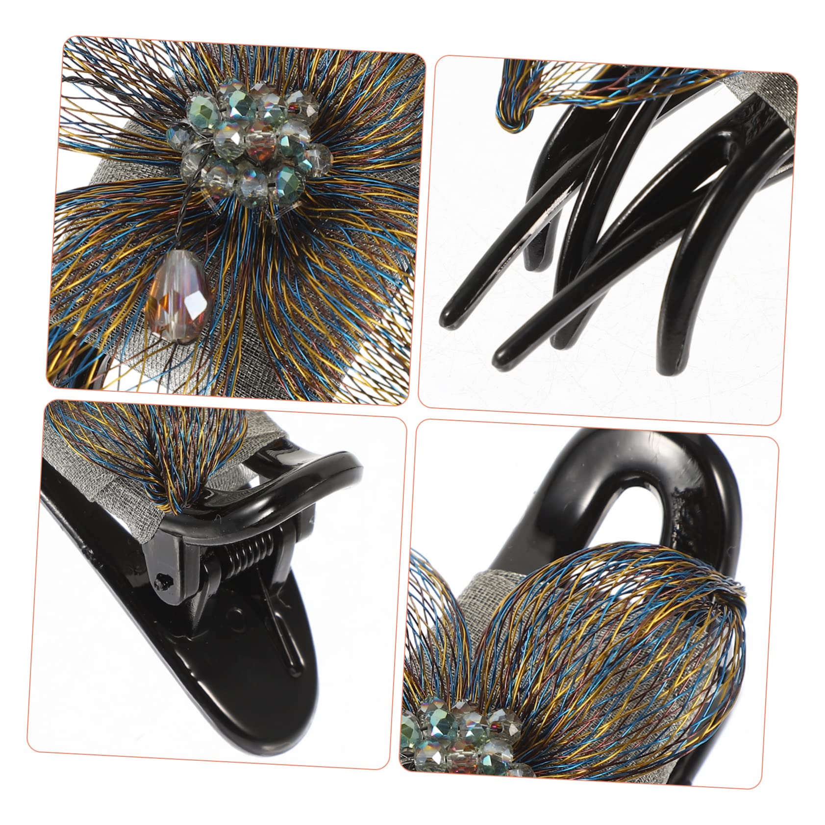 Didiseaon 3 Para El Pelo Con Forma De Flor Para Mujer Pequeñas De Cocodrilo Pasadores Grandes Horquillas De Hilo De Seda Decorativas.