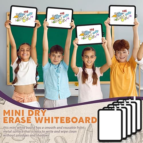 Miniatura 7 de Outus Mini pizarra blanca de 8.5 x 11 pulgadas, mini pizarra blanca magnética pequeña pizarra blanca de doble cara, mini pizarra blanca para