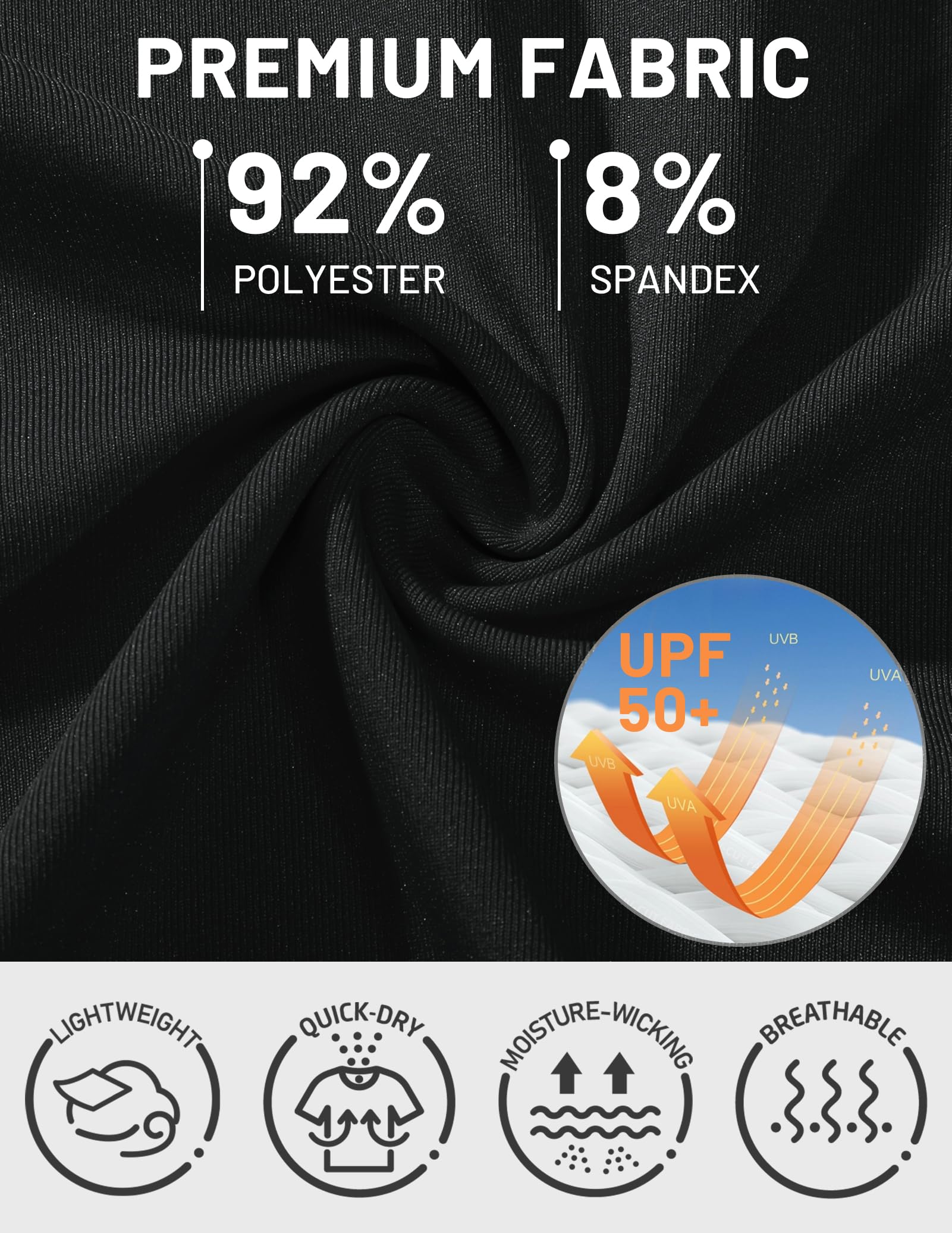 MIER Polo da uomo a maniche corte Dry Fit Performance Golf Tennis Active con colletto, protezione solare UPF 50+