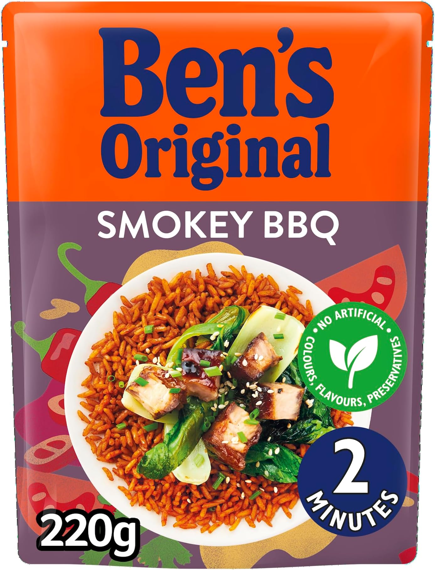 Smokey BBQ Microwave Rice Pouch 220g - Serves 2