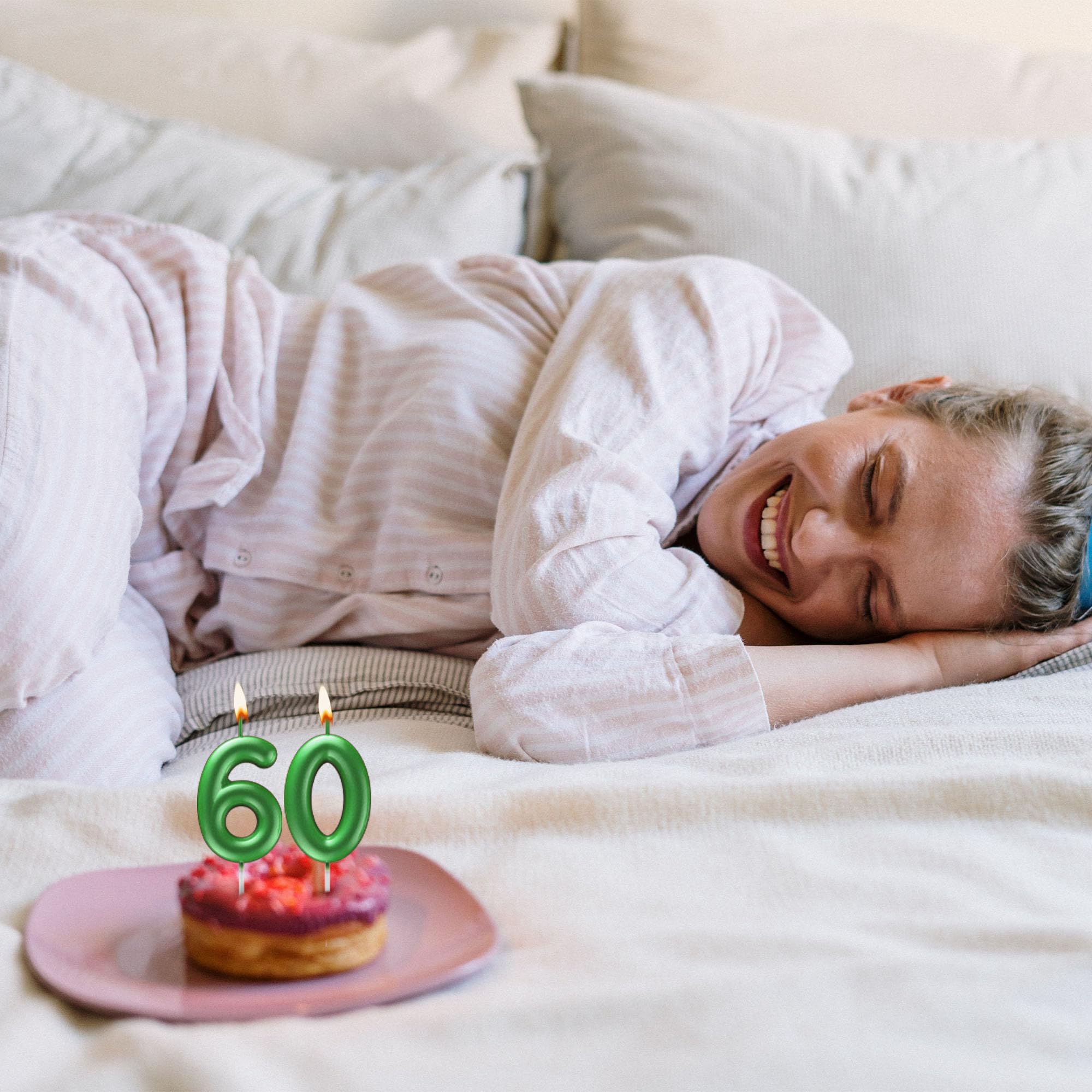 Vela verde con número 8 para cumpleaños, velas con números 3D para decoración de tartas de cumpleaños, bodas, aniversarios, celebraciones