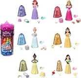 Mattel Disney Princess Small Doll Royal Color Reveal, 6 Surprises Include 1 Doll & 5 Accessories, Party Theme (Dolls May Vary)