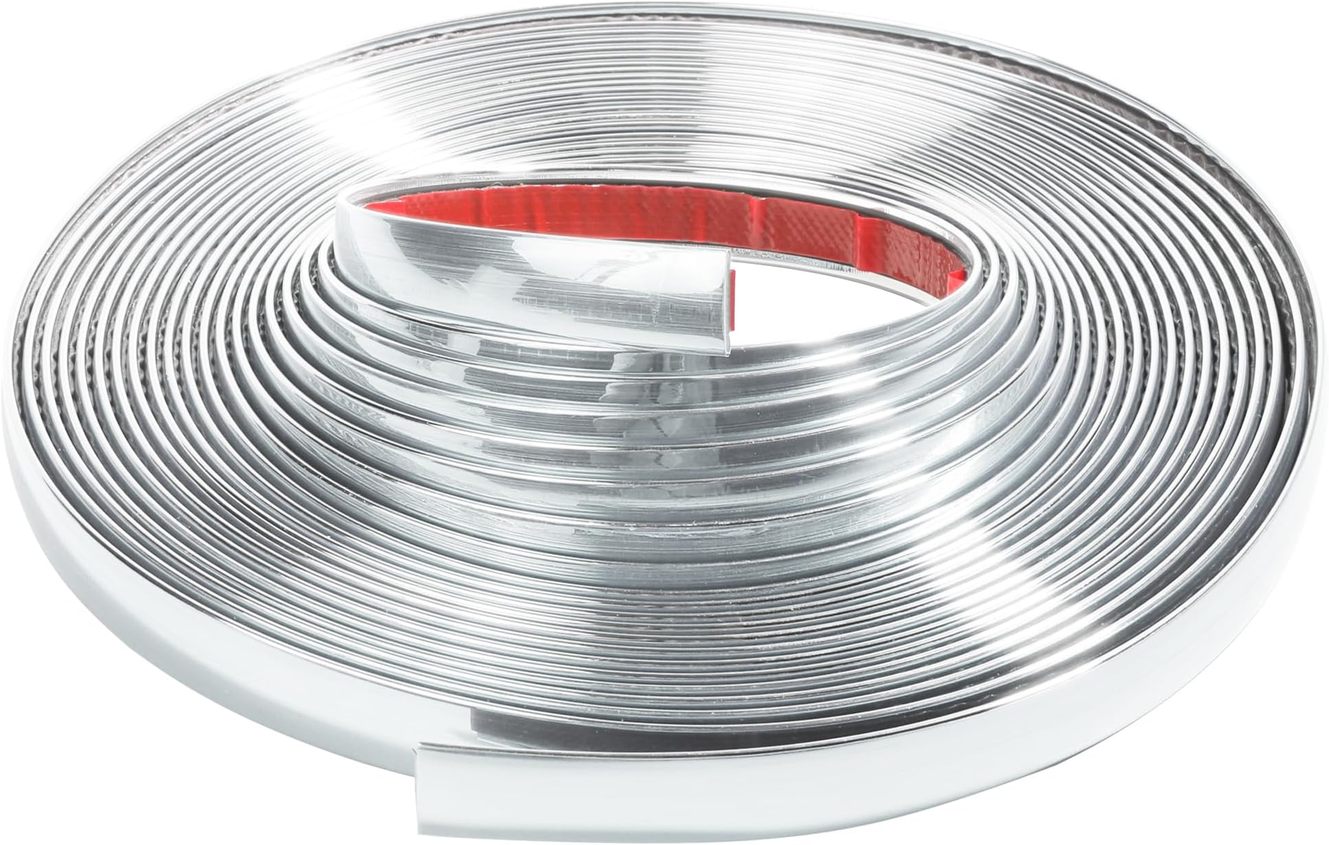 Zlirfy 25Ft Automotive Chrome Trim Molding,Universal Decorative Scratch-Proof Decorative Protect Sticker,1/2" Wide Car Body Chrome Trim Strip for Motor Truck RV Door Window Bumper (Silver)