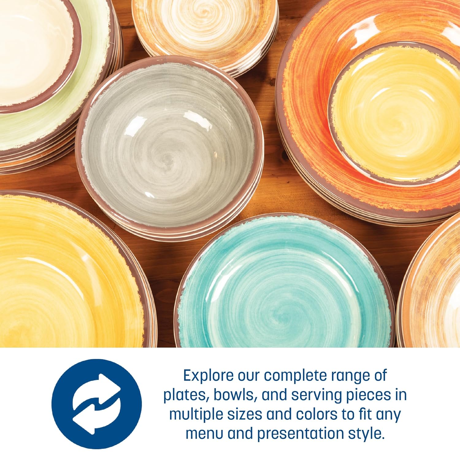 Carlisle FoodService Products Mingle Resuable Plastic Plate Appetizer Plate with Pottery Style for Home and Restaurant, Melamine, 7 Inches, Smoke, (Pack of 12)