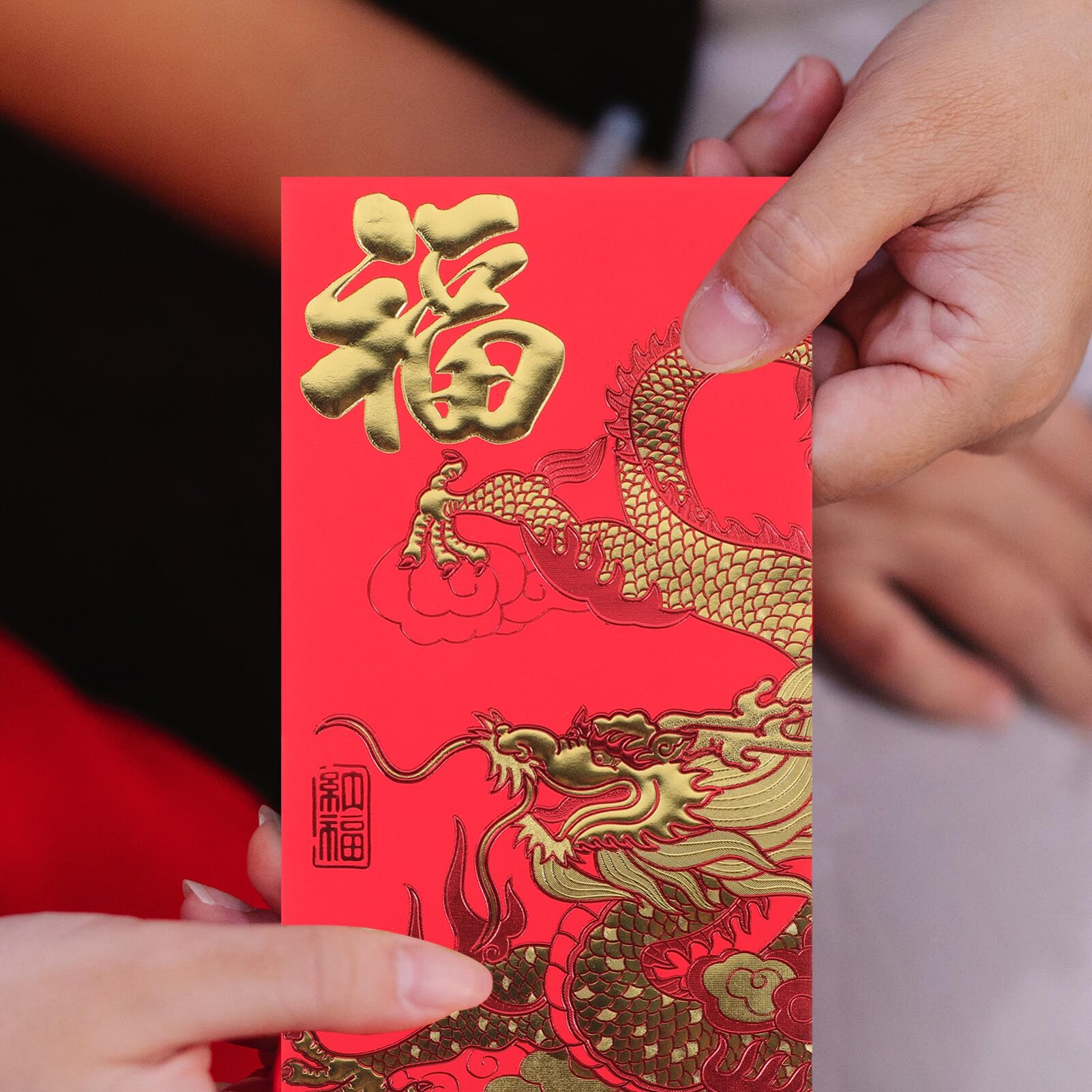 Chinees Nieuwjaar Rode Enveloppen, 6 stuks kwastje geluk rode envelop Chinese geld envelop geluk geld enveloppen lente festival rood pakket lai zie china rode envelop 2024 hong bao Geldzak persoonlijk