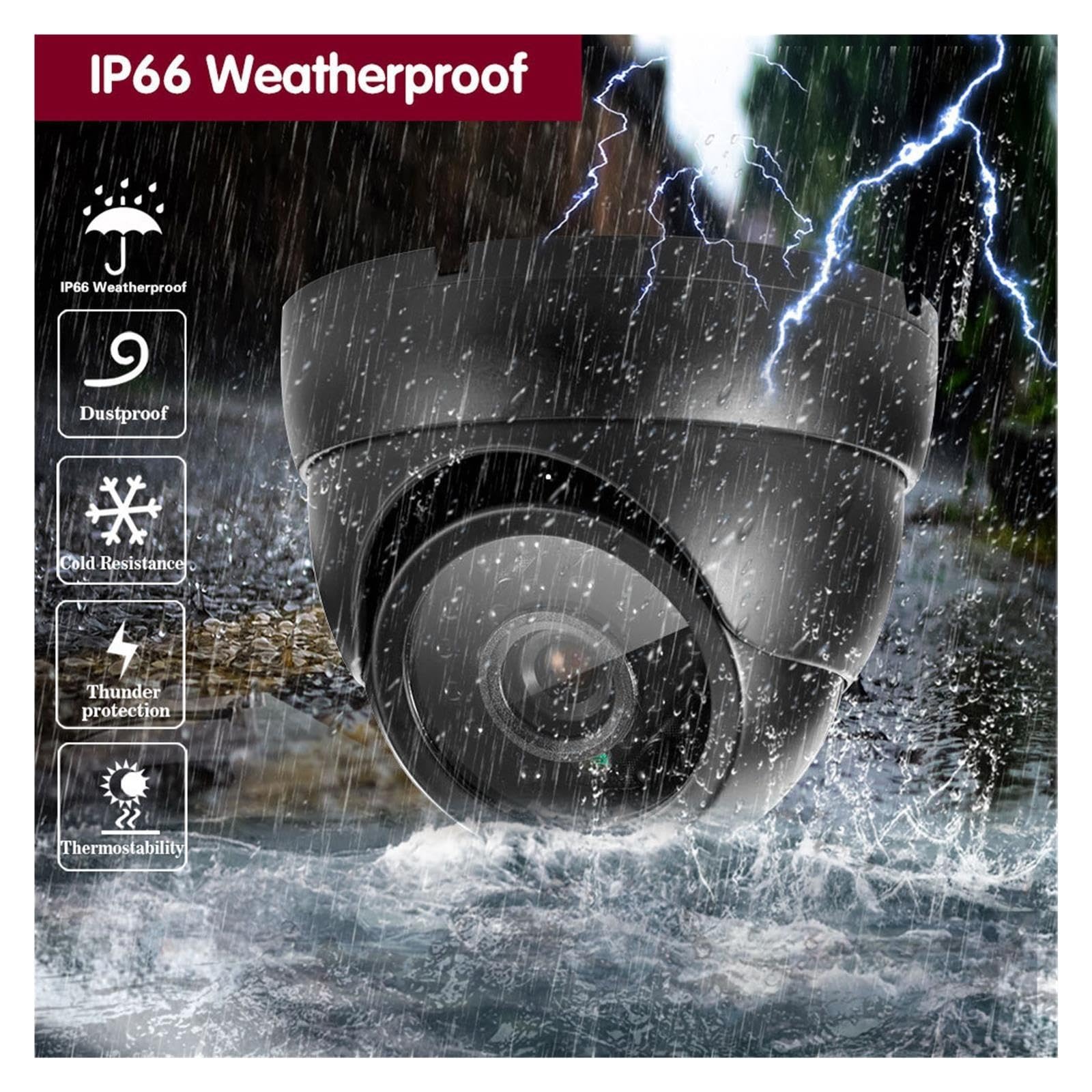 Sistema di sicurezza CCTV a cupola 16CH 5MP AHD H.265