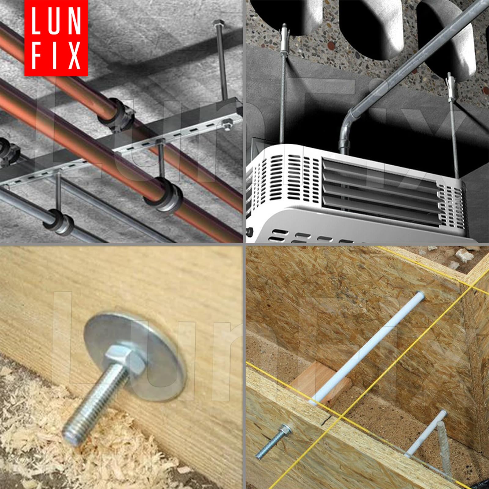 Gewindestangen Set M8 x 1000 mm 10 Stk mit Muttern und Unterlegscheiben Gewindestab DIN 976 Klasse 4.8 verzinkt Sechskantmuttern DIN 934 Karosseriescheiben DIN 9021 Befestigungssatz für Bau Handwerk