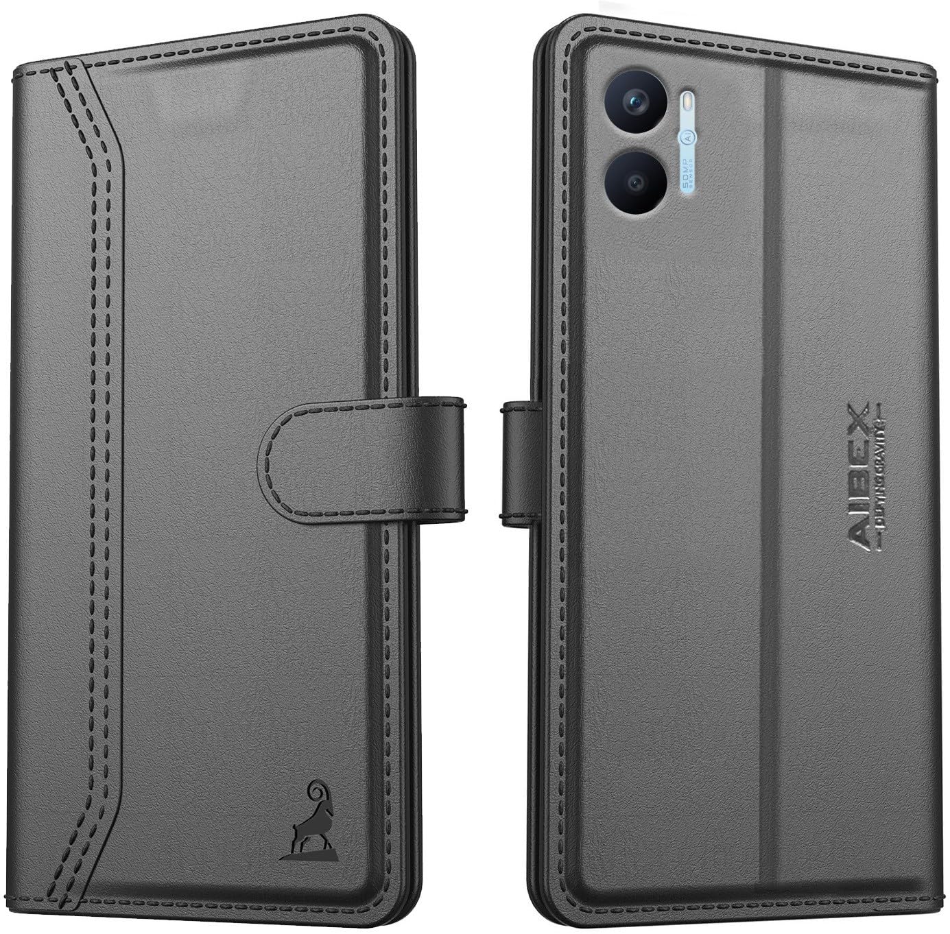 AIBEX ® Oppo A76 / Oppo A96 / Oppo K10 4G Flip Cover Leather Finish | Inside TPU with Card Pockets | Wallet Stand | Complete Protection Flip Case Black (B09XDY7WHK) Amazon Price History, Amazon Price Tracker