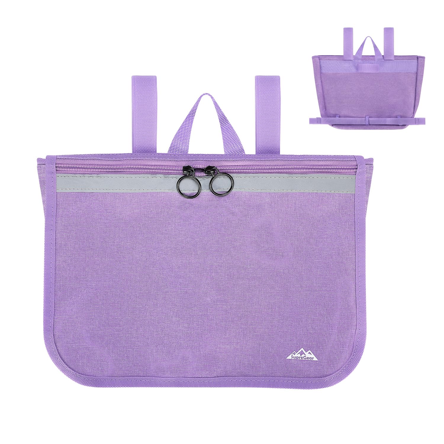 supregear Sac Latéral Fauteuil Roulant, Multifonction Rollator Déambulateurs Fauteuils Roulants Scooters Genoux Accoudoir Personnes Âgées Seniors, Sac Voyage Portable, Violet