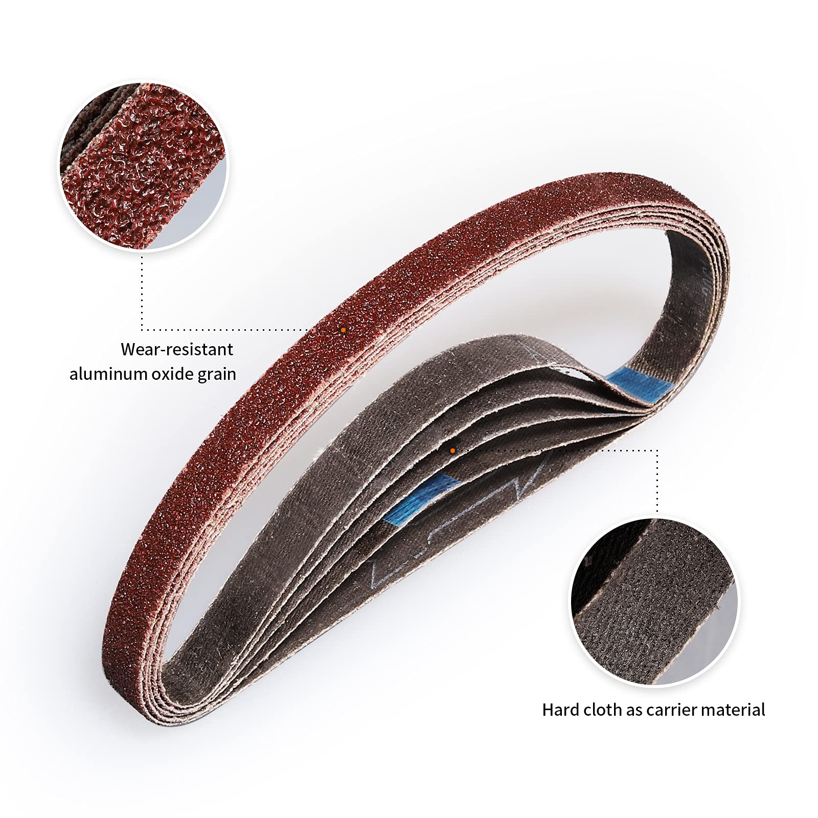 Bandas de Lijado Bandas de Lijado abrasivas de Grano 80/120/180/240/320/400 for pulir y desoxidar, adecuadas for lijadora de Banda 610X100(9X533MM)