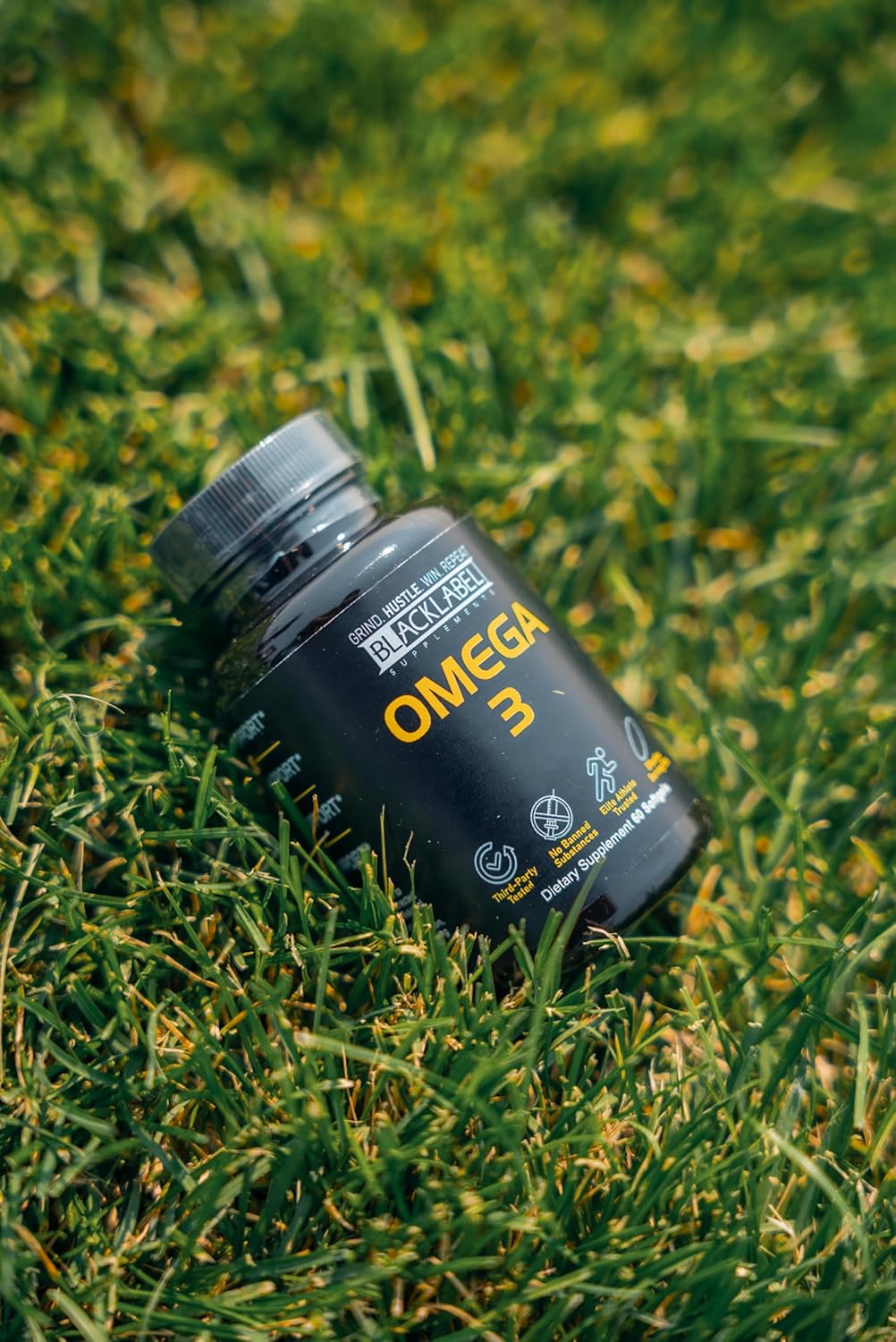 BLACKLABEL Supplements Omega 3 Fish Oil, 60 Liquid Softgels - Recovery and Brain Health Support