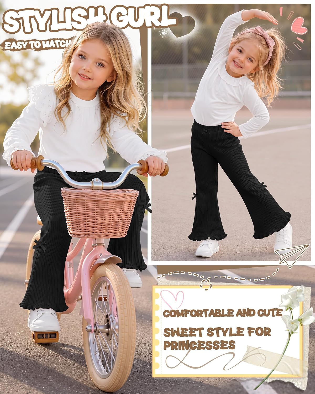 Toddler Girls' Flare Legging Pants for 18M-5Y