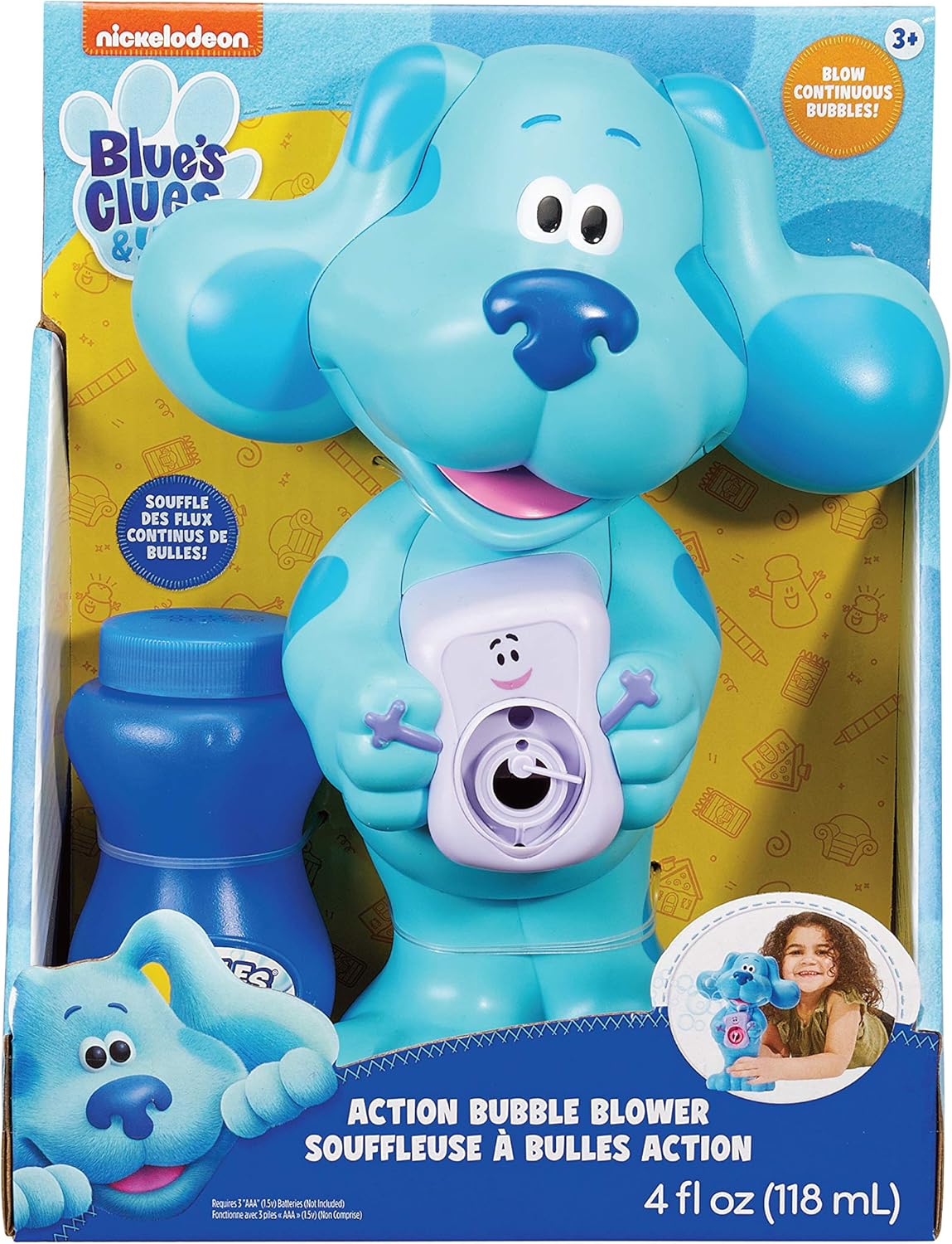Little Kids Blues Clues Action Bubble Blower, Includes Bubble Solution (329)