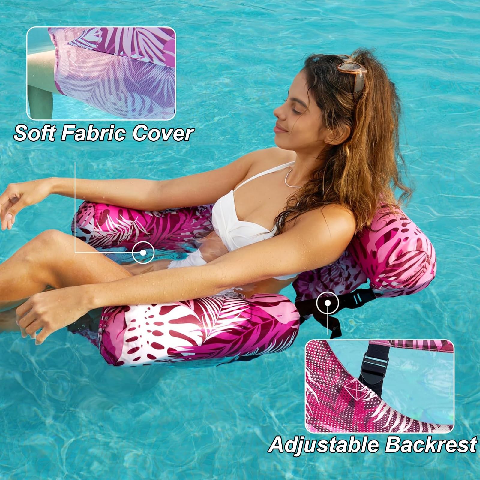 Amaca Galleggiante, Poltrona Gonfiabile Piscina, Compatti e Comodi, Facili da Usare, per Feste in Acqua, Spiaggia