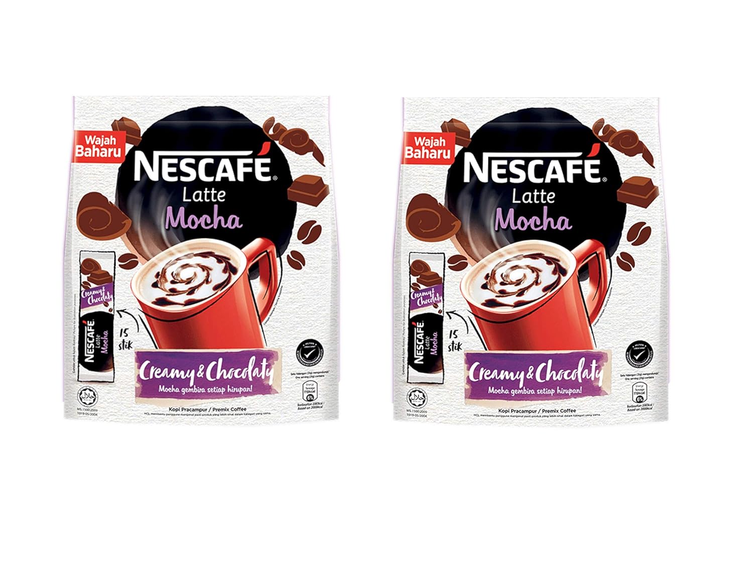Buy 2 Packs Nescafe 3 in 1 MOCHA Coffee Latte Instant Coffee Packets