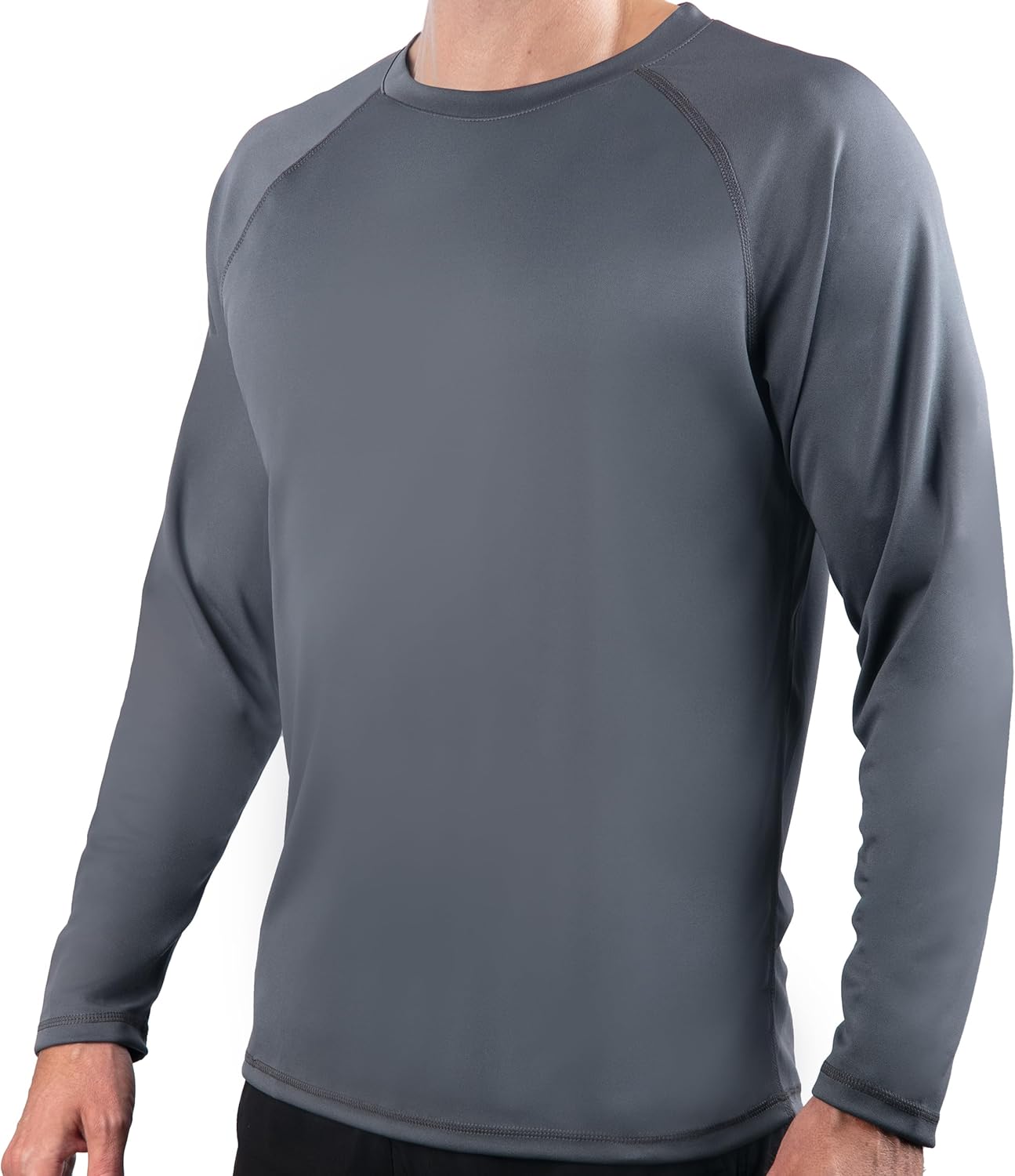 Kanu Surf Men’s Swim Shirt w/Long Sleeves – Quick-Dry Fabric, UPF 50+ Workout Rash Guard for Men in Loose-Fit Design