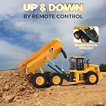 NOKA Remote Control Dump Truck Toys, 1:18 Scale Construction Vehicles | 6 Wheels, 9-Channel RC Engineering Truck with Lights & Sound, Birthday Gifts for Kids Boys Age 6+