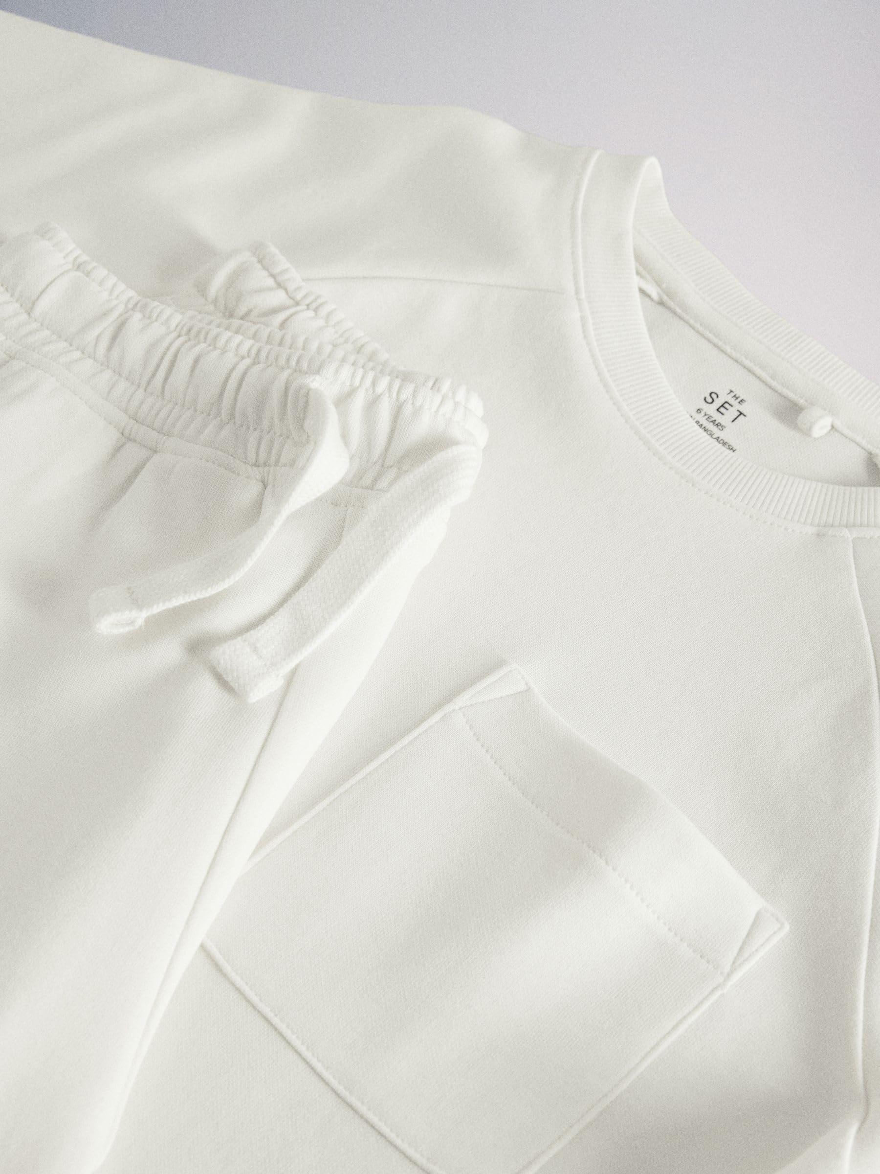 THE SET Garçon Ensemble t-shirt à manches courtes et short en jersey Interlock, lot de 2