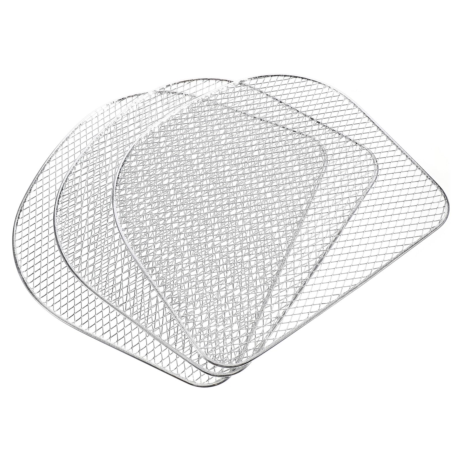 Hemobllo Accessori Forno Griglie in Acciaio Inossidabile per Disidratazione 3pezzi per Friggitrice ad Aria di Frutta e Carne in Bianco