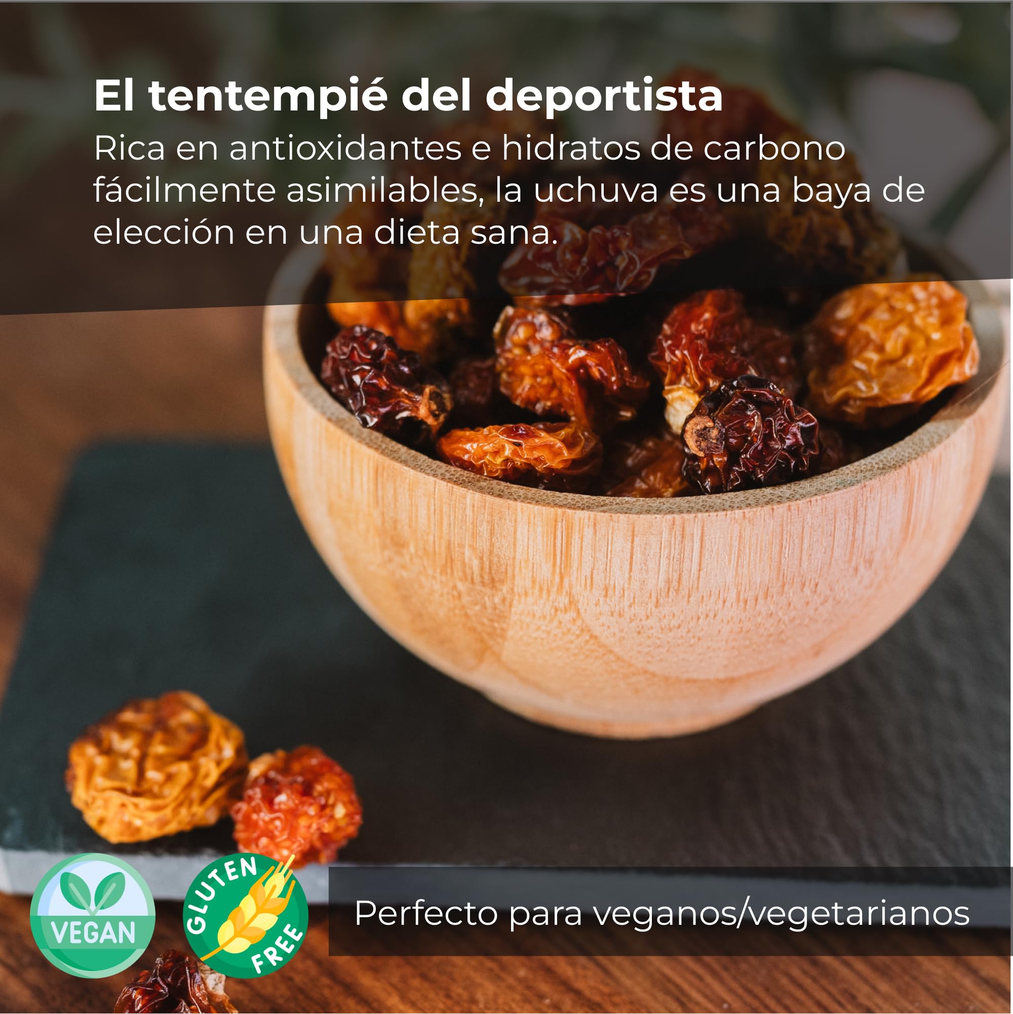 Bayas Incas - Physalis | 1 Kg de frutos secos de Origen 100% Natural | Enteras y Deshidratadas| Sin Sal | Textura Suave | Libre de Transgénicos (GMO free) | Vegano y Vegetariano | DORIMED