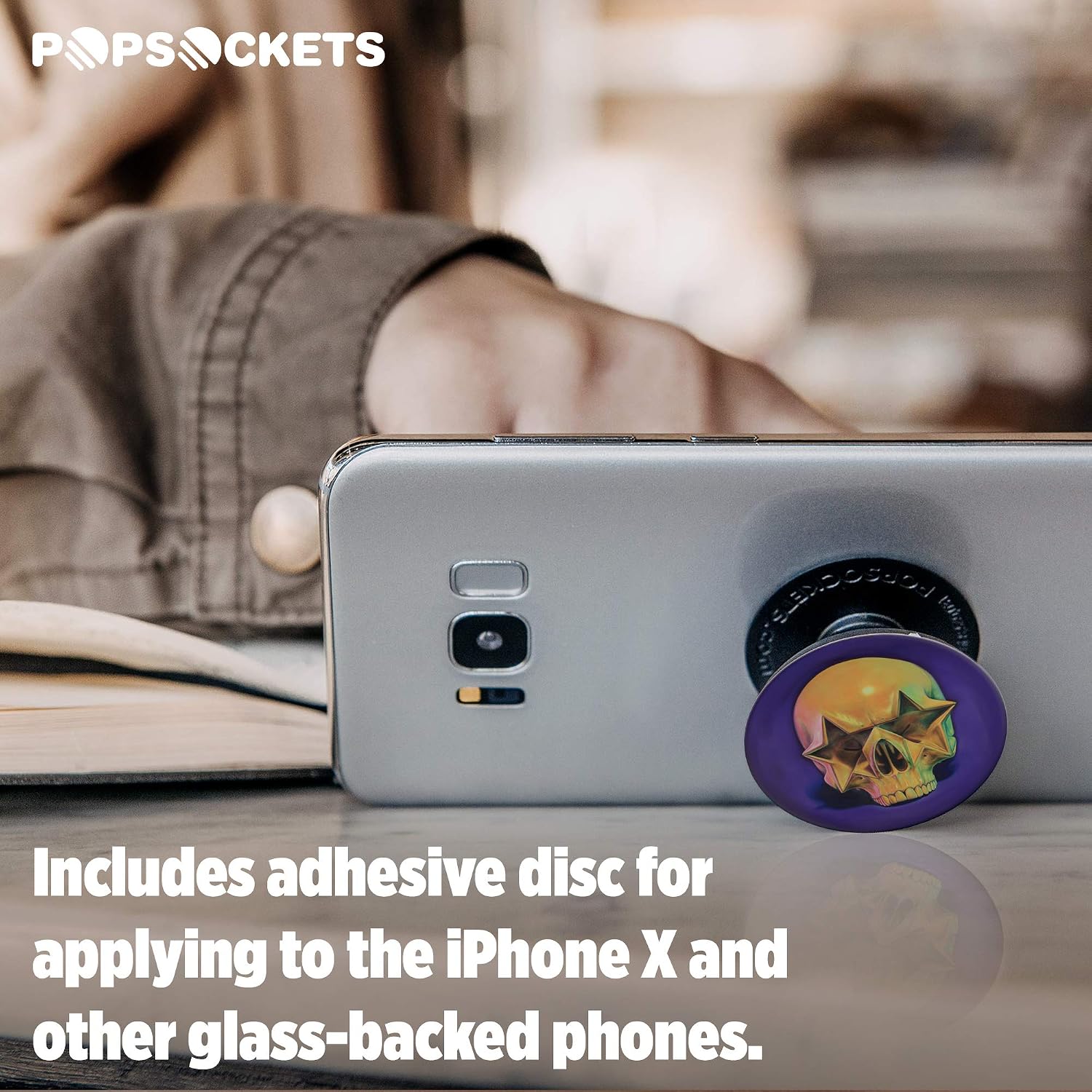PopSockets: Collapsible Grip & Stand for Phones and Tablets - Star Skull