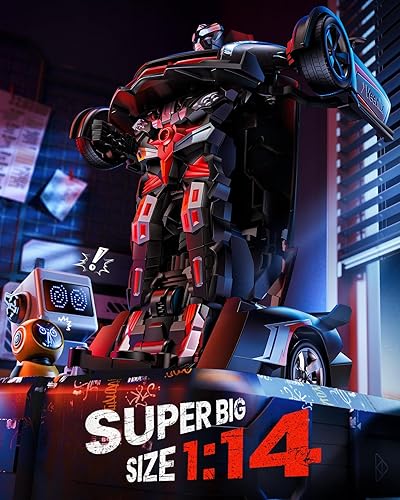 Miniatura 2 de V992 Transformar Robot RC Car, escala 114, robot de juguete 2 en 1 con efectos de sonido y luz, detección de gestos, deformación automática, regalo