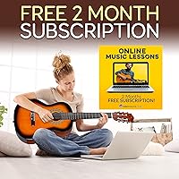 Vista 7 de Pyle Guitarra clásica de 6 cuerdas de 36 pulgadas con sintonizador digital y kit de accesorios, (Sunburst), derecha (PGACLS82SUN.X9)