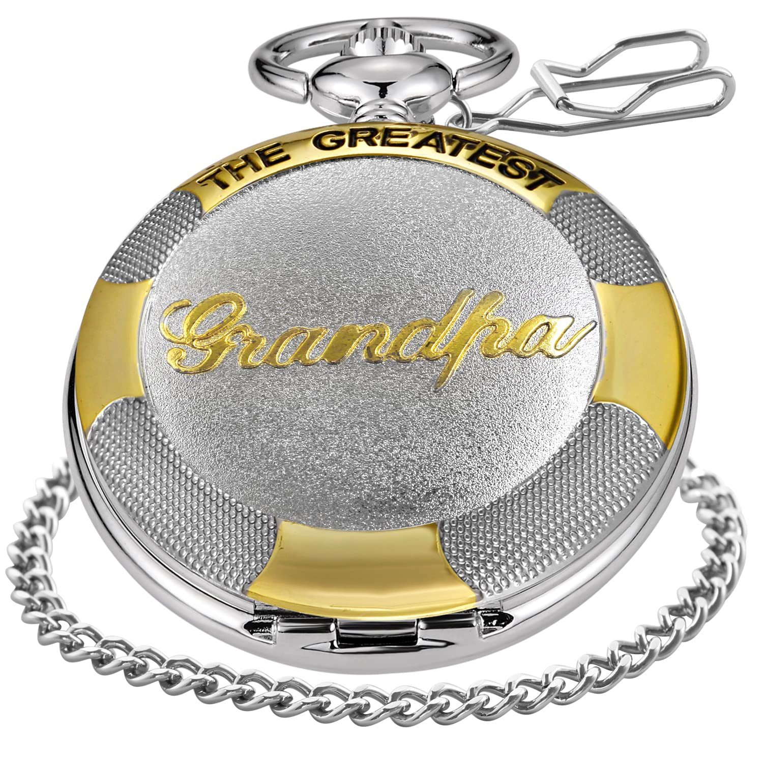 realpoo Fathers Personalized Engraved Pocket Watch, Engraved Dad, Grandpa for Father and Grandpa,Men's Pocket Watch with Chain, PK060830, Classic-picture-13