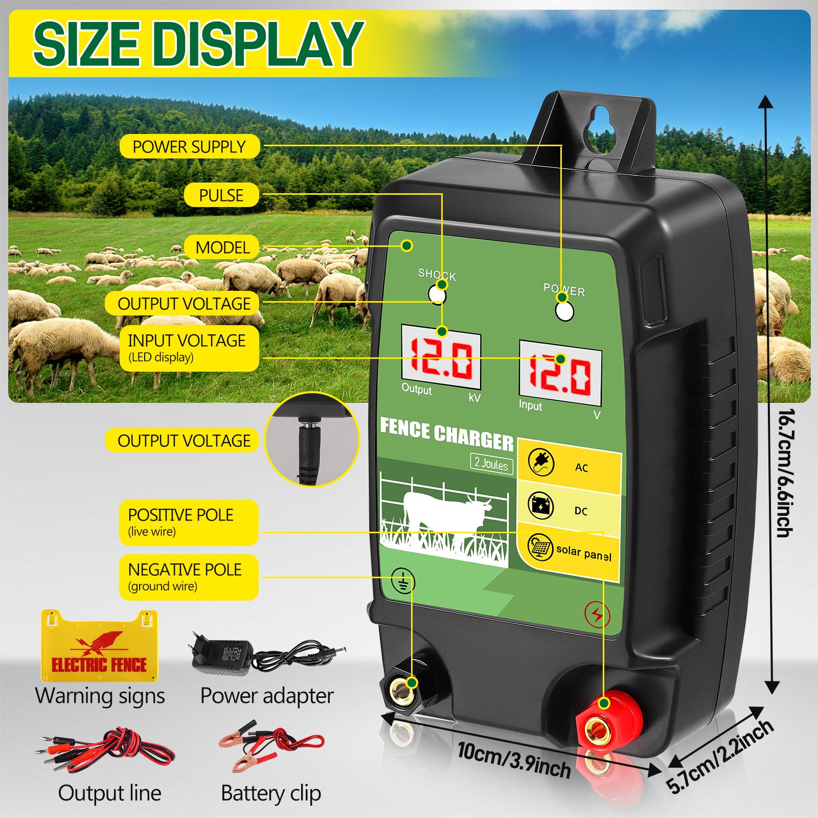 Weidezaungerät 2J Strixorn Weidezaungerät Mit LCD – 12V, 2J, 10km Reichweite, Wasserdicht, Für Rinder & Schafe Weidezaungerät 2J Strixorn Weidezaungerät Mit LCD – 12V, 2J, 10km Reichweite, Wasserdicht, Für Rinder & Schafe