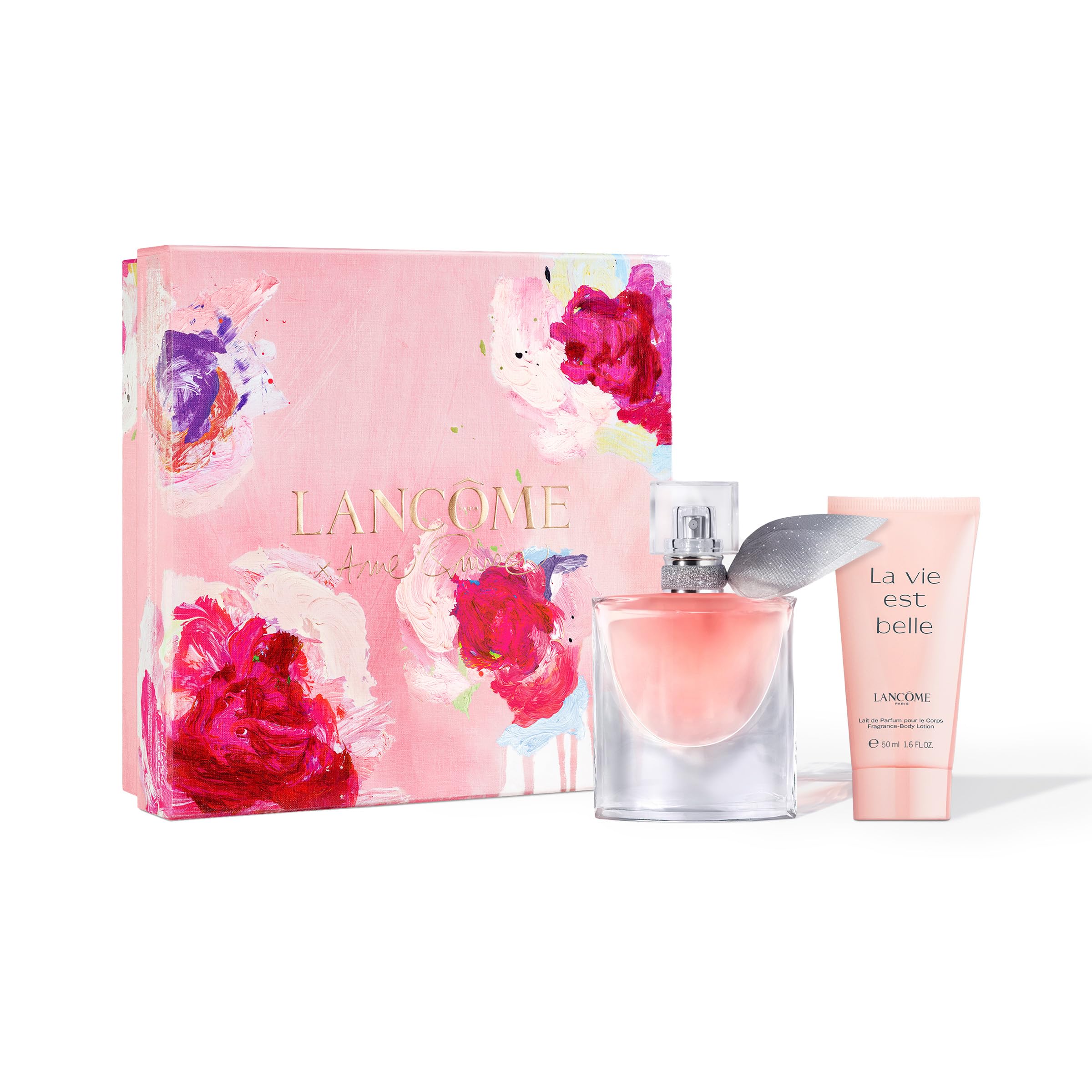 Lancôme La Vie Est Belle Gift Set - Full-Size Refillable La Vie Est Belle Eau De Parfum Spray 3.4 Fl. oz, Full-Size Travel Size Perfume 0.34 Fl. Oz, and Body Lotion 1.6 Fl. Oz