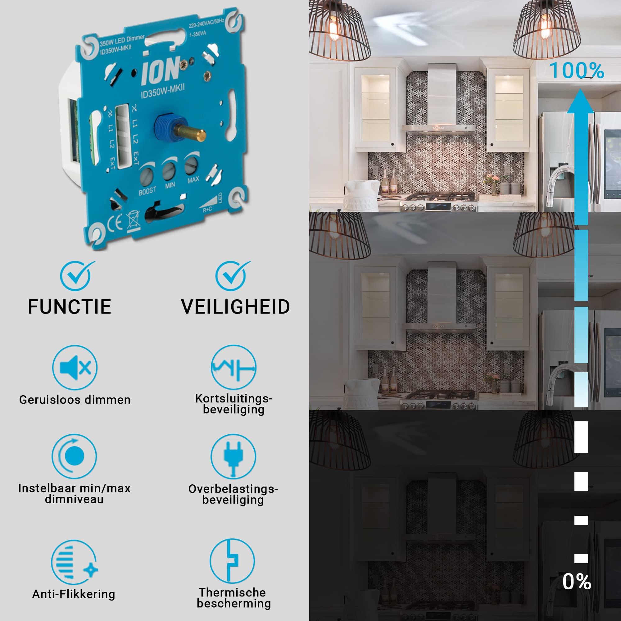 Led dimmer | ION Industries (Inbouw, 0.3 tot 350W) ION Industries