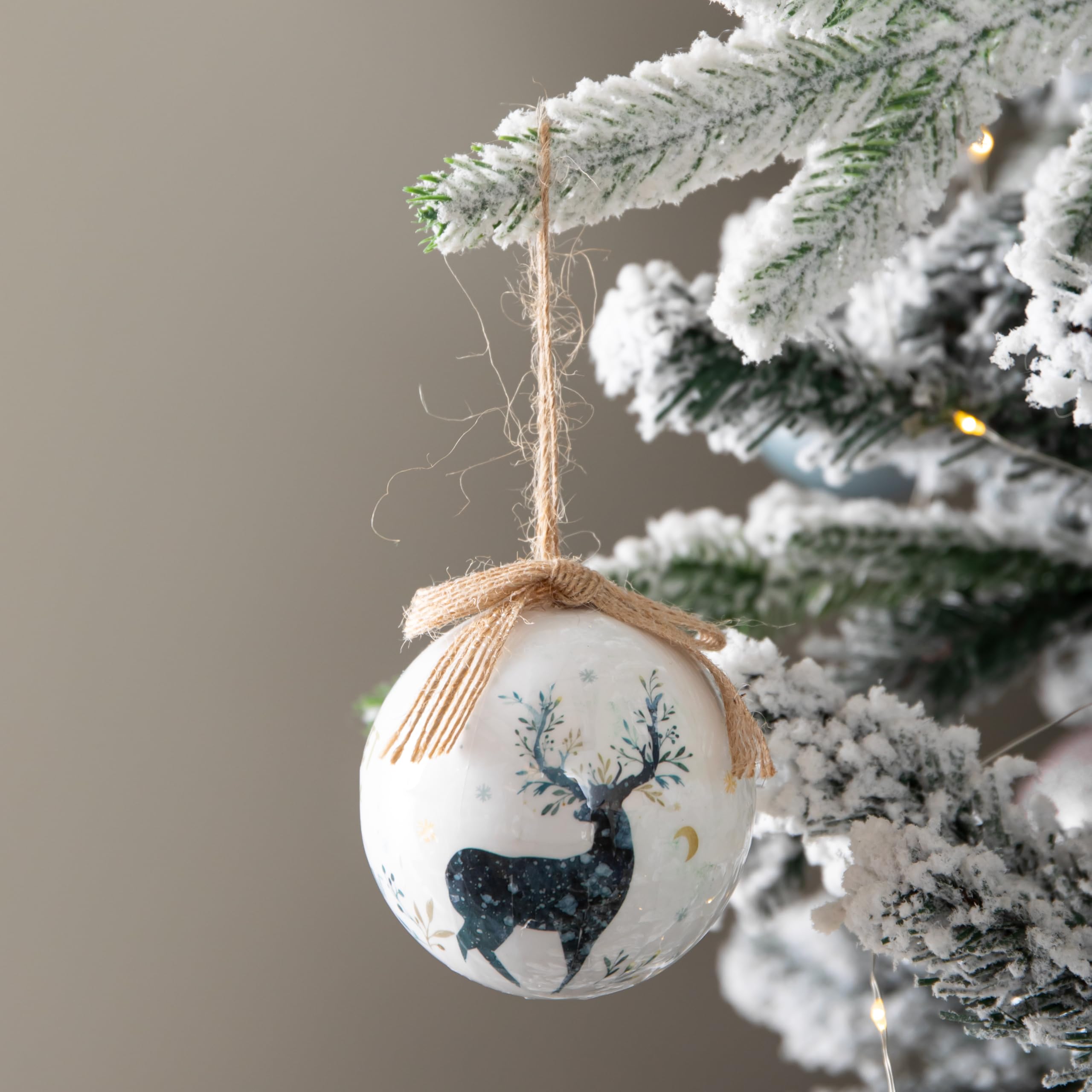 Samuel Alexander Set Of 14 Traditional Vintage Christmas Stags Tree Baubles from B&Q