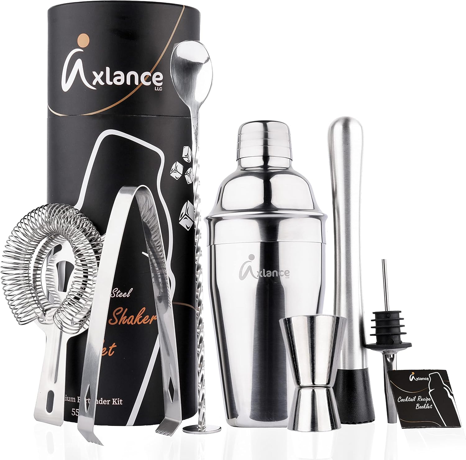 Axlance LLC Cocktail Set 8 Pcs in Premium Packaging Complete Cocktail