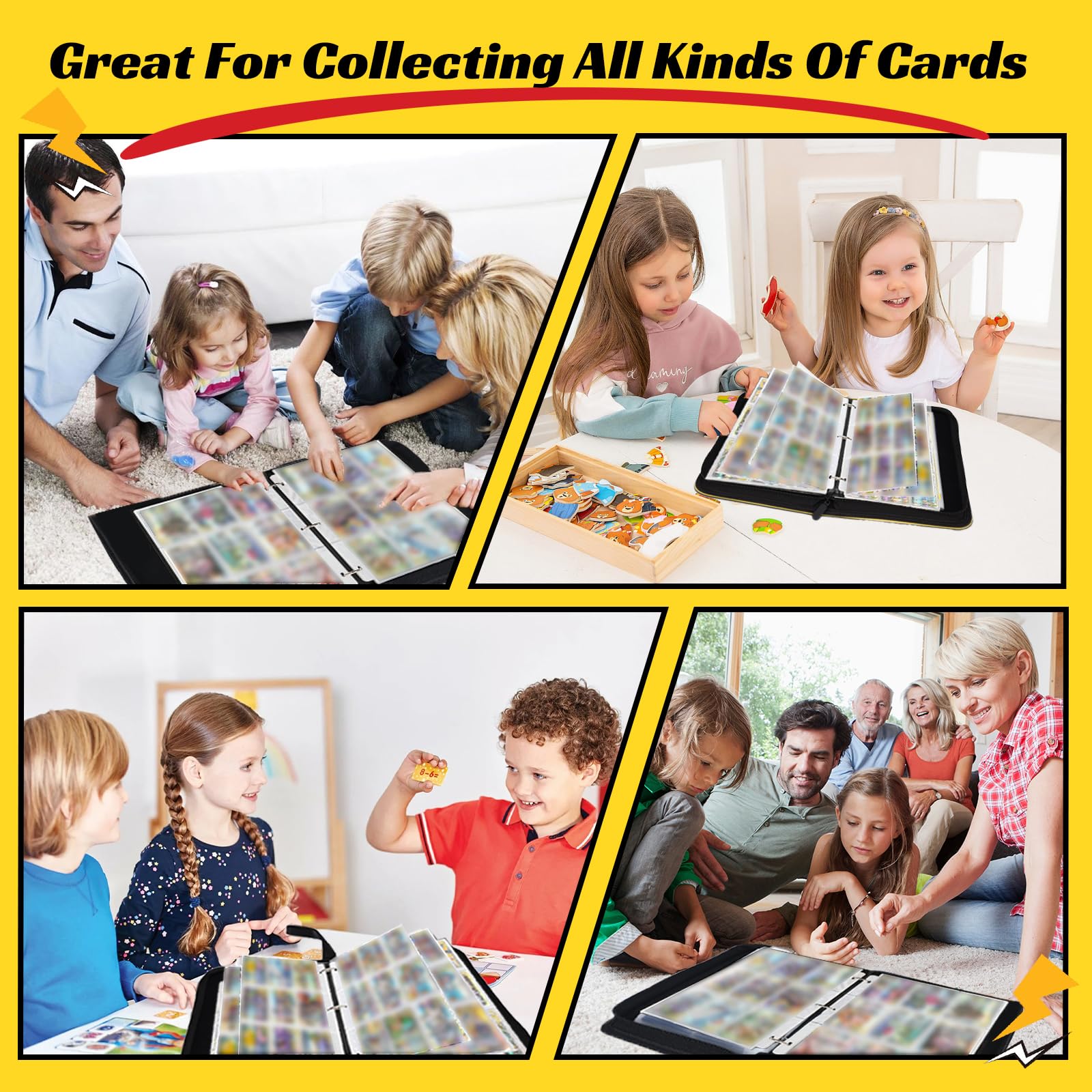 Album Porta Carte, 900 Tasche Album Carte Collezionabili, 50 Raccoglitore Di Carte, PU Libro Porta Carte Impermeabile