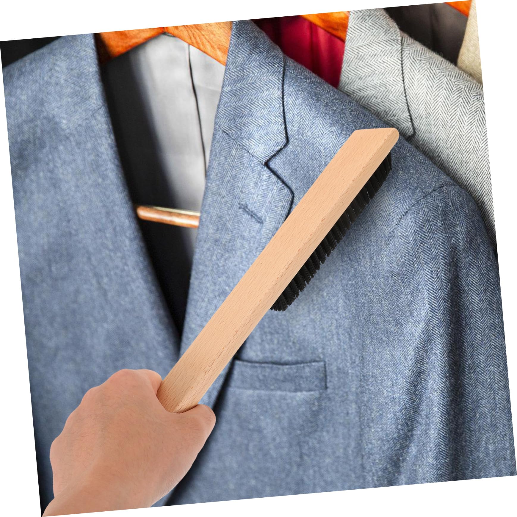 4piezas Cepillo De Limpieza Para Ropa Mango De Madera Cepillo Para Sábanas y Para Eliminar y Manchas Textiles