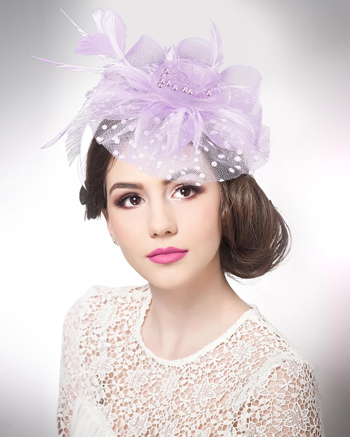 1920s 50s Vintage Fascinators Hat for Women Tea Party Halloween Headband Flower Bridal Shower Weddings Themed Events