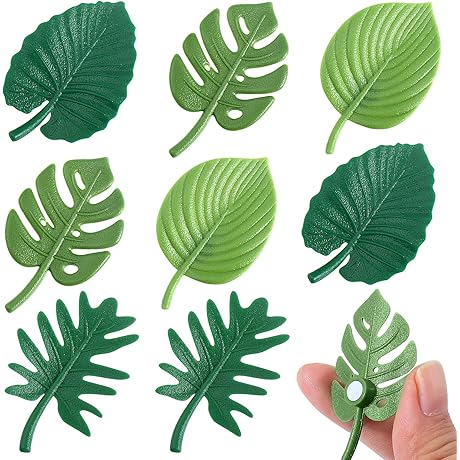 Miniature Zen Magnets: Tropical Monstera Plant Oasis for Your Fridge, Locker, or Beyond