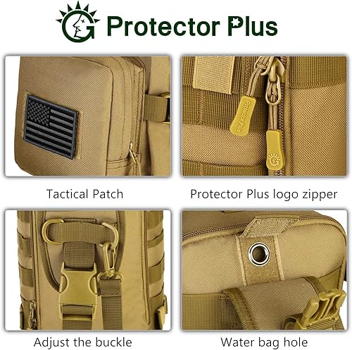 Miniatura 7 de Protector Plus Mochila táctica militar MOLLE Crossbody Pack (incluye paquete)