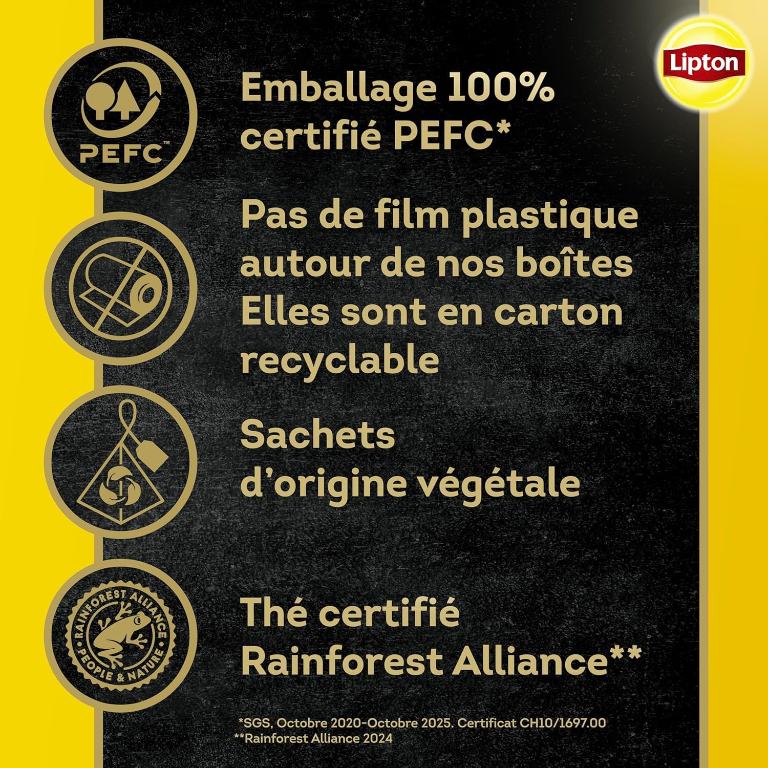 Lipton, Thé Noir Pêche Mangue de Grèce, Goût Frais et Equilibré, Thé Noir 100% d'Origine Naturelle, Vitalité, 12x20 sachets, 240 Sachets
