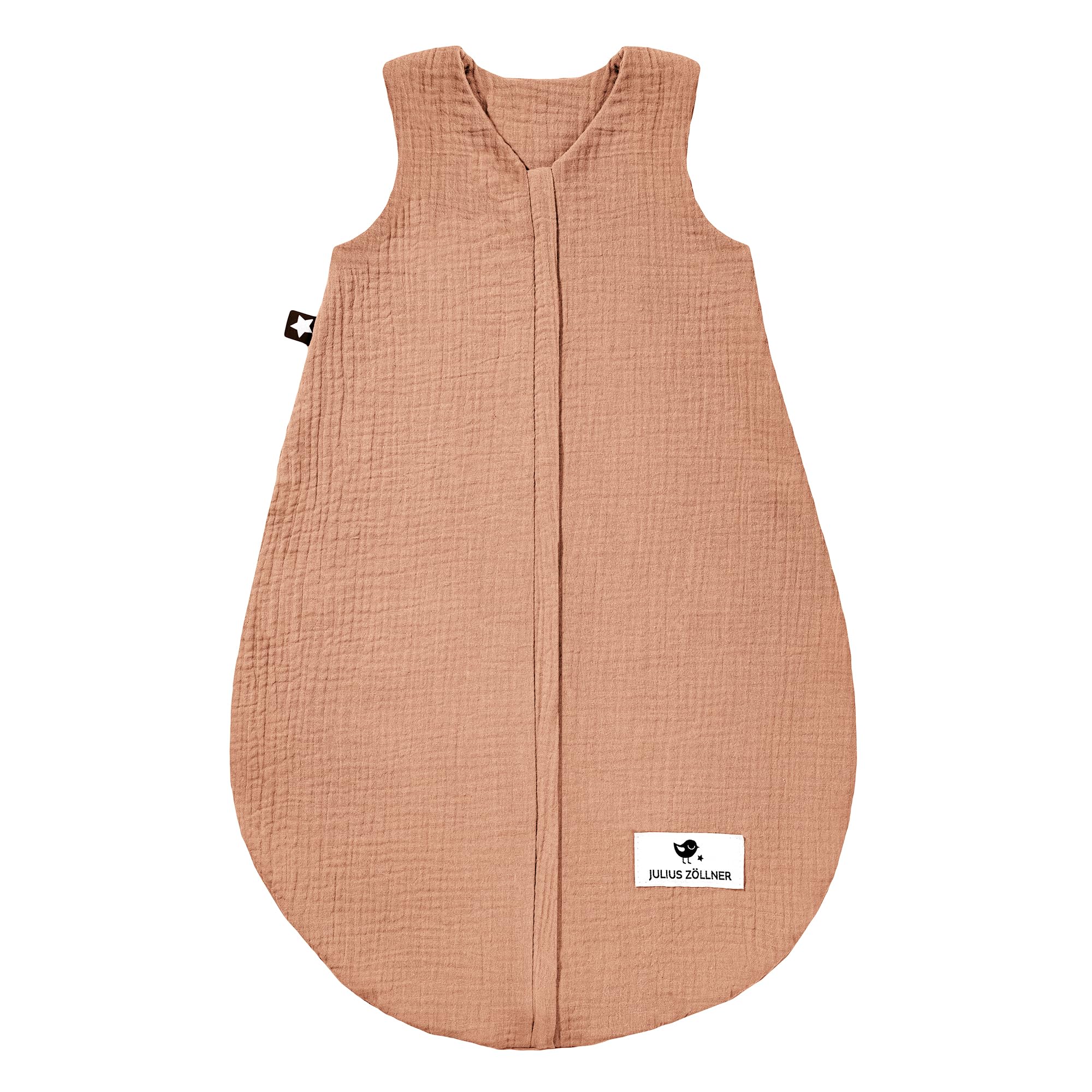 Julius Zöllner Musselin Sommerschlafsack dune, Größe 80 | aus weicher Musselin Baumwolle, sicher und schadstoffgepüft, ideal für warme Sommernächte