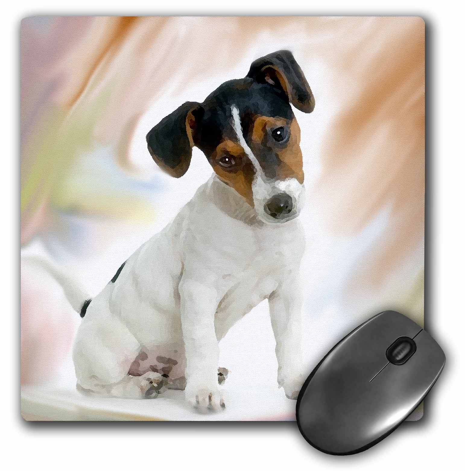 3dRose LLC 8 x 8 x 0.25 Inches Mouse Pad, Jack Russell Terri