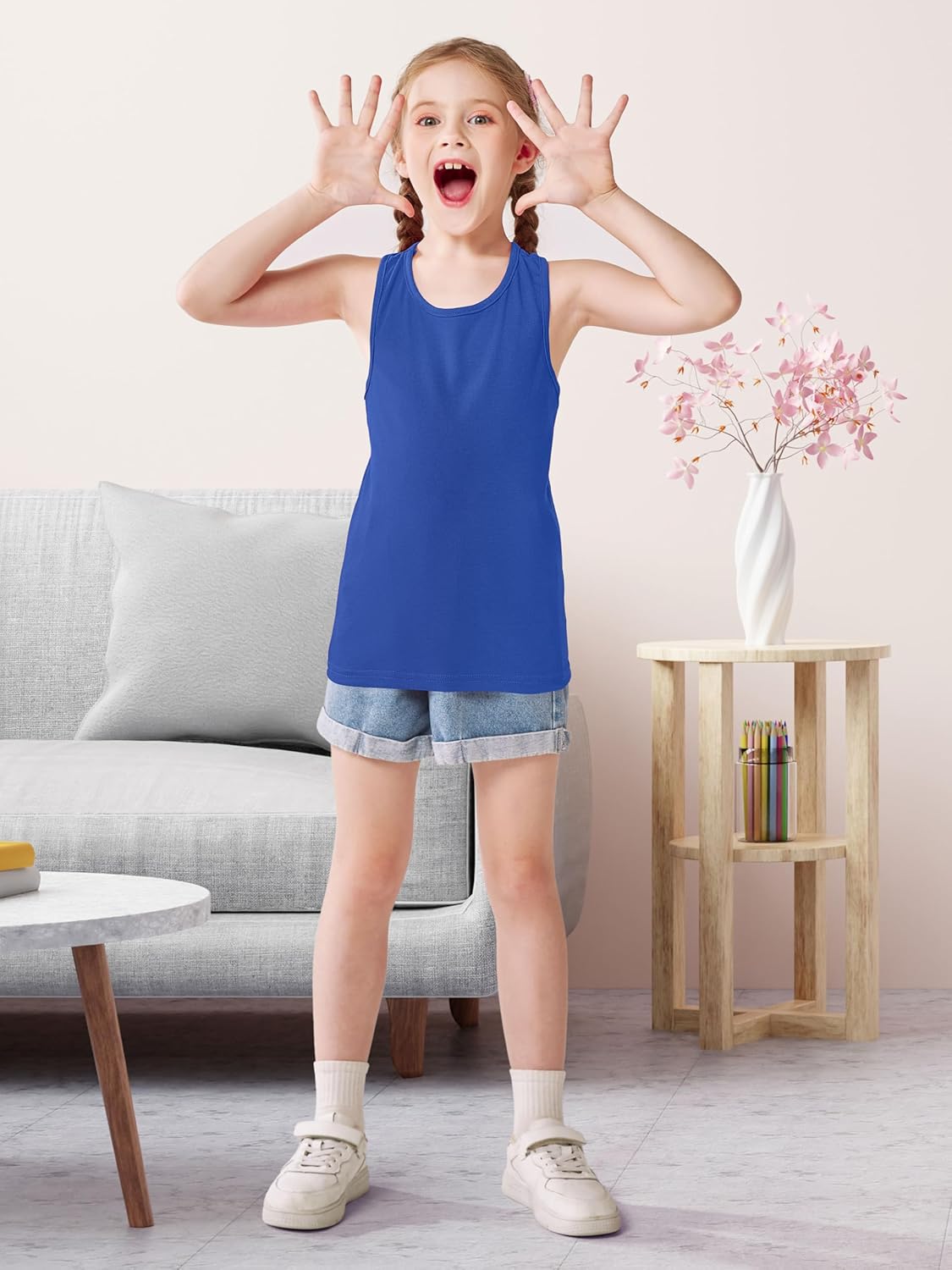 Cooraby 5 Pieces Girls Dance Tank Tops Toddler Racerback Sleeveless Top Girl Undershirts for Ballet Gymnastics 2T-16Years - Image 2