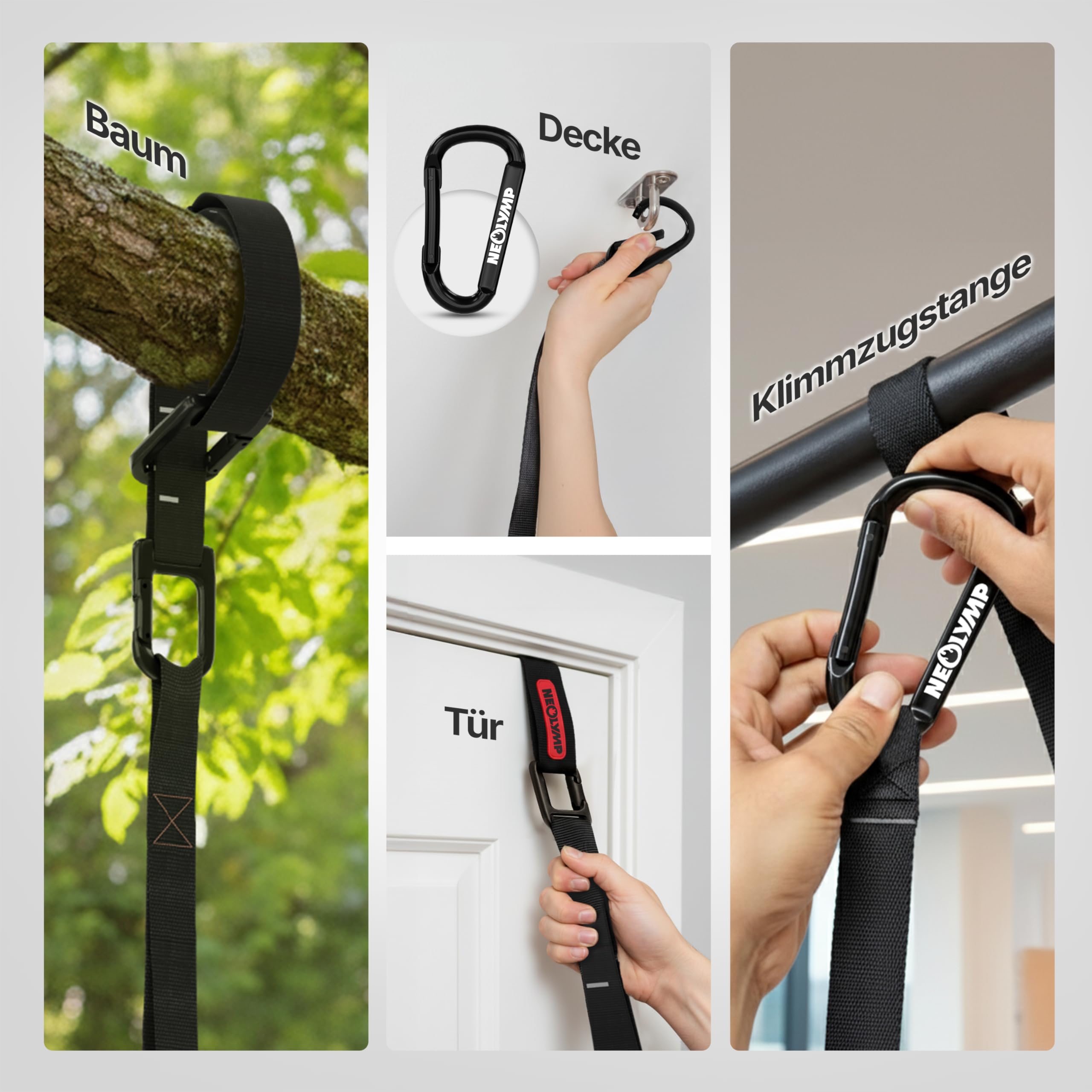 NEOLYMP Schlingentrainer mit Türanker & Befestigungsgurt – Verstellbarer Sling Trainer für Zuhause, Outdoor & Reisen – Widerstandsbänder Set für Funktionelles Ganzkörpertraining