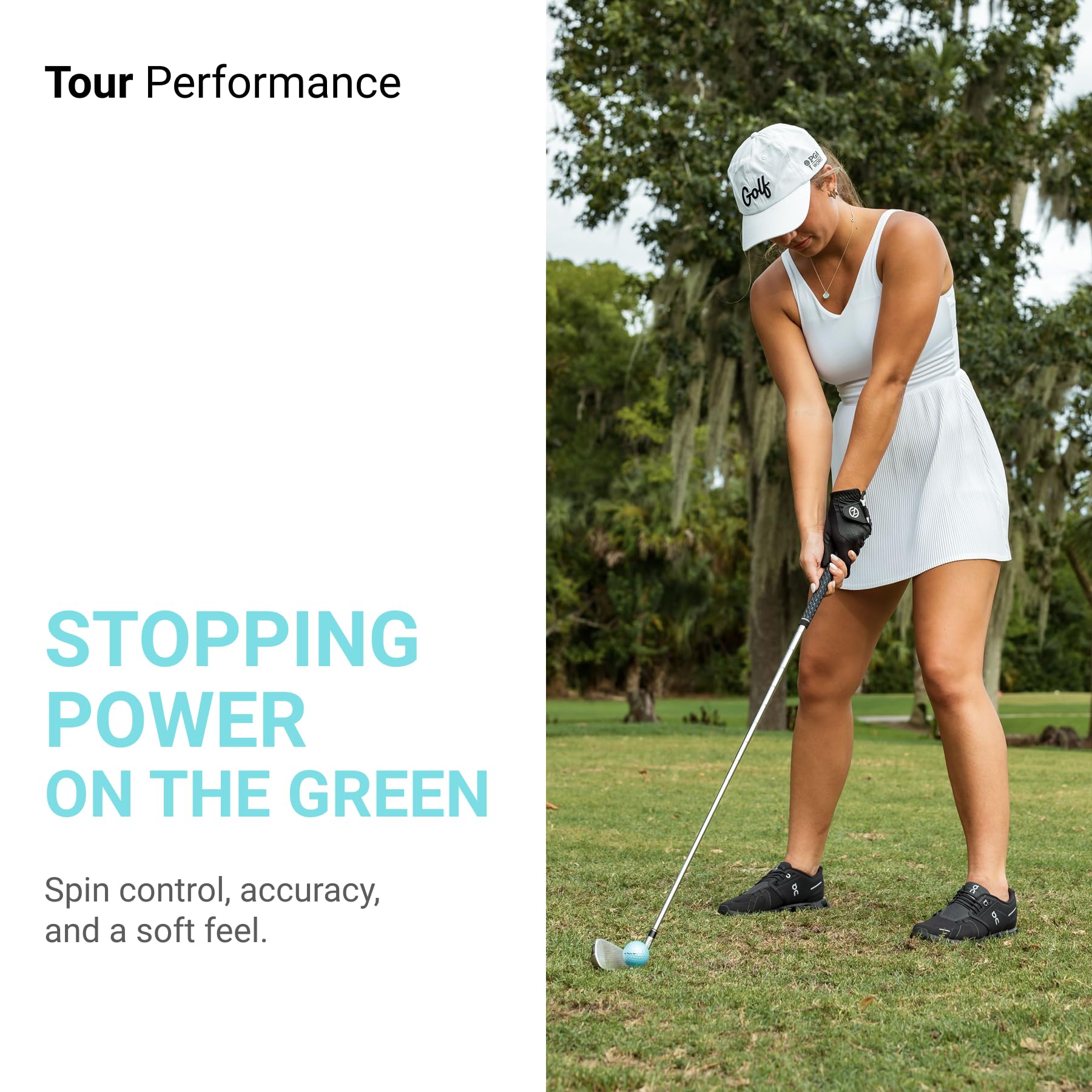 Trust Golfbälle Aurora - Auffällige Golfbälle, Weit und Gerade Fliegend, hohe Flugstabilität und Stoppkraft, Kristall-Urethan, Tour-Qualität, 3-Piece Dynamischer Kern, 12/48 Bälle