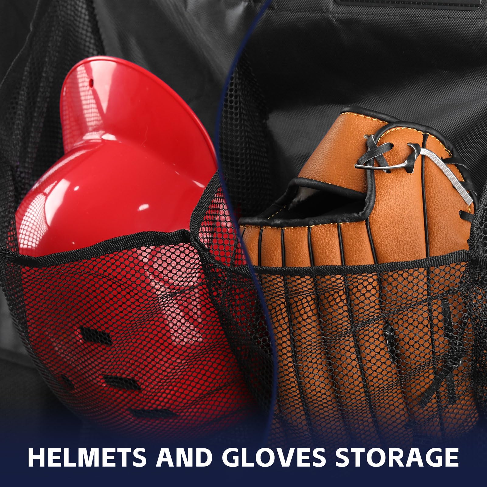 Baseball-Organizer, hängende Helmtasche für 15 Spieler, Baseball-Softball-Team, Helm-Organizer für Dugout-Zaun, Garage, Organisieren von Baseballausrüstung, Helmen, Handschuhen, Schlägern