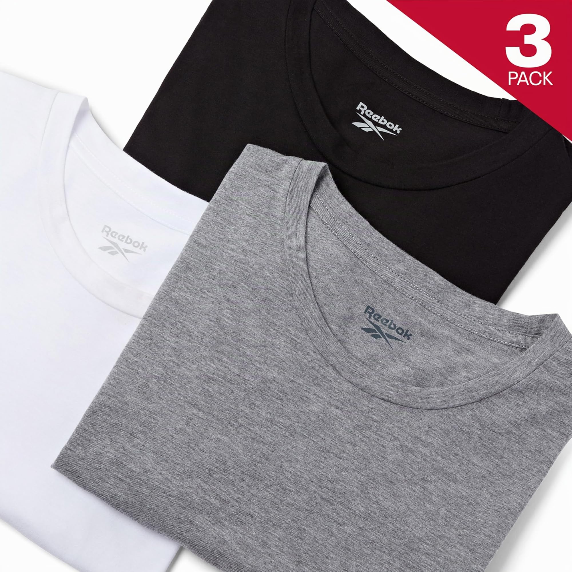Reebok Santo Camiseta de Hombre Hombre (Pack de 3)
