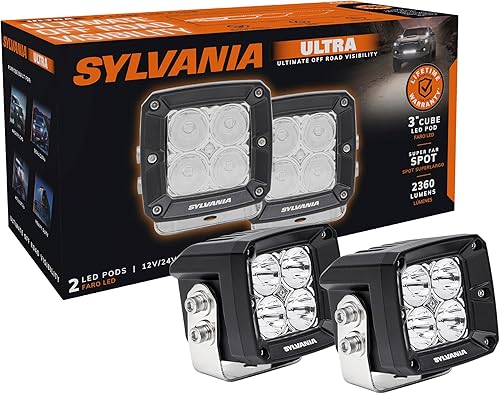 SYLVANIA - Cápsula de luz LED ultra de 3 pulgadas - Garantía limitada de por vida - Luz puntual de 2360 lúmenes crudos, luz de trabajo de conducción