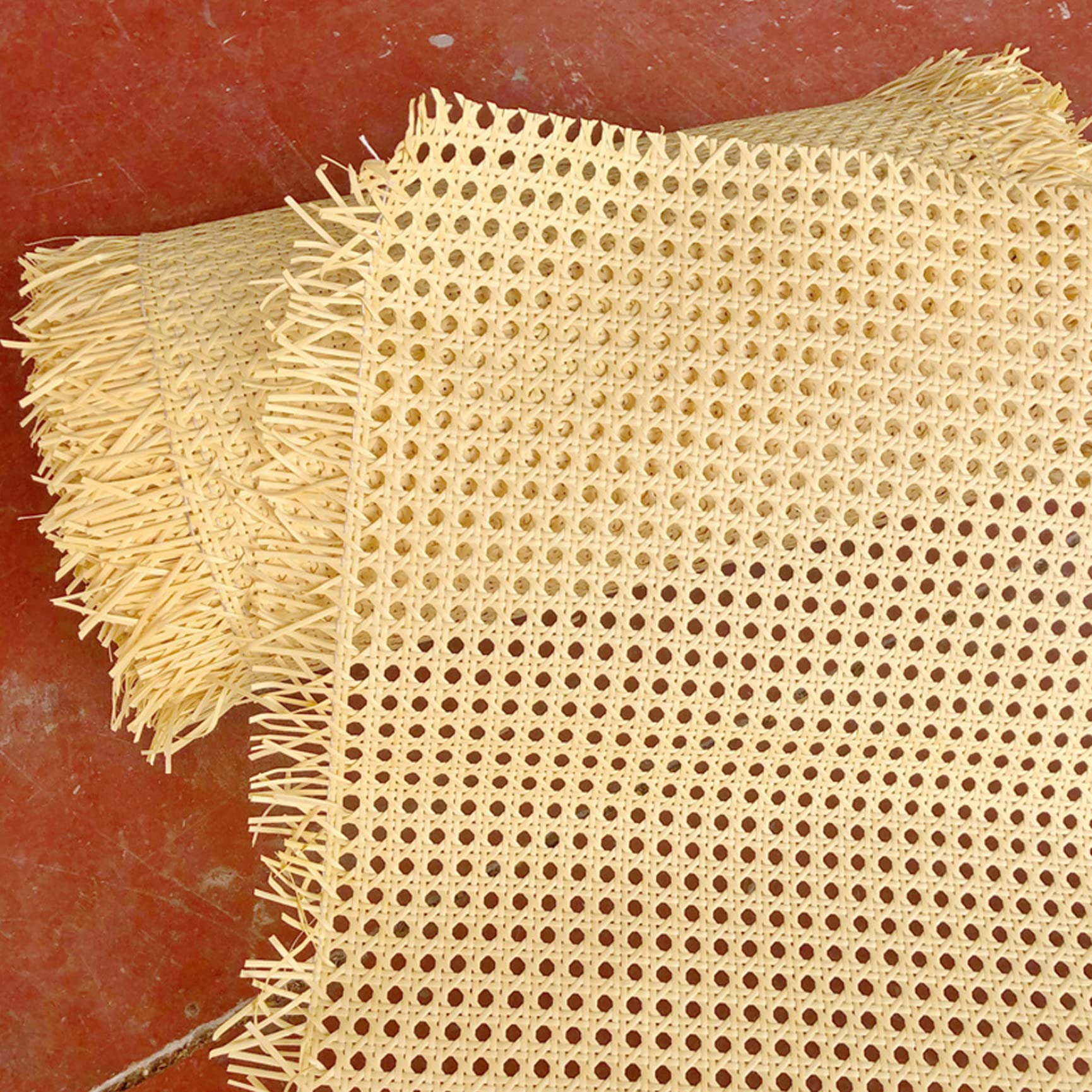 Rotolo di Rattan Canna di Plastica Rotolo di Fettuccia In Rattan Rete Intrecciata Rete Impermeabile Sedia In Vimini Viennese Per Progetti Fai da Te 0,5x1 M