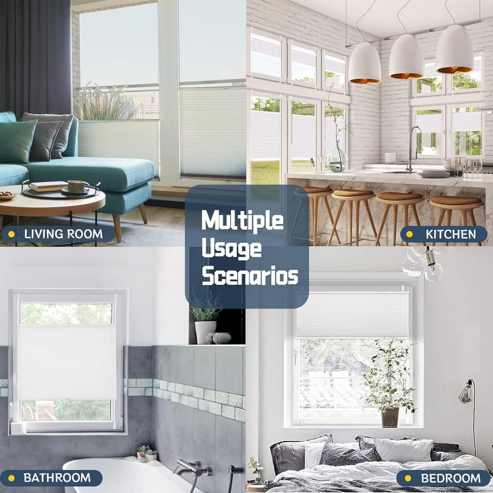 Tenda Plissettata Klemmfix Antracite 85x100cm - Senza Foratura, Con Morsetti