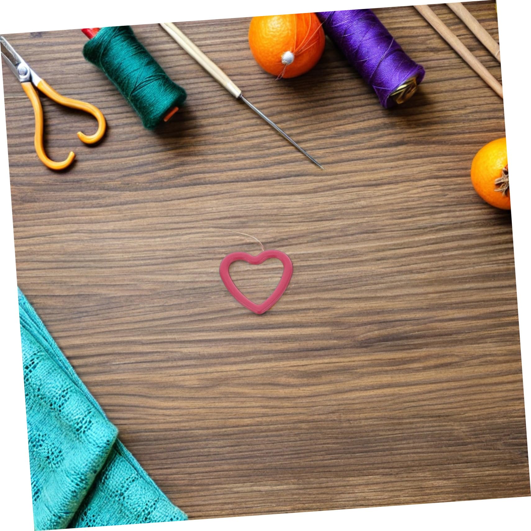 240pezzi Segnapunti Forma di Cuore in Metallo per Uncinetto e Lavoro Maglia Marcatore per Punti Rimovibile Strumento per Maglieria e Cucire